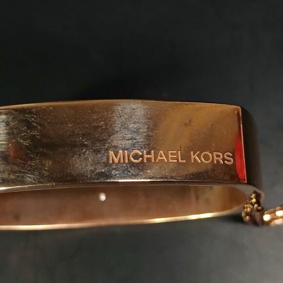 Michael Kors Rose Gold Tone Link Chain & Bangle Bracelet Set 8"/2.25" 139.6g - Picture 9 of 16